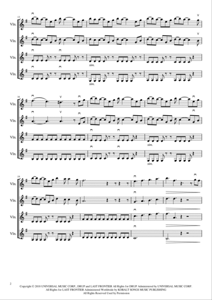 Idontwannabeyouanymore String Quartet scores gallery preview page 2