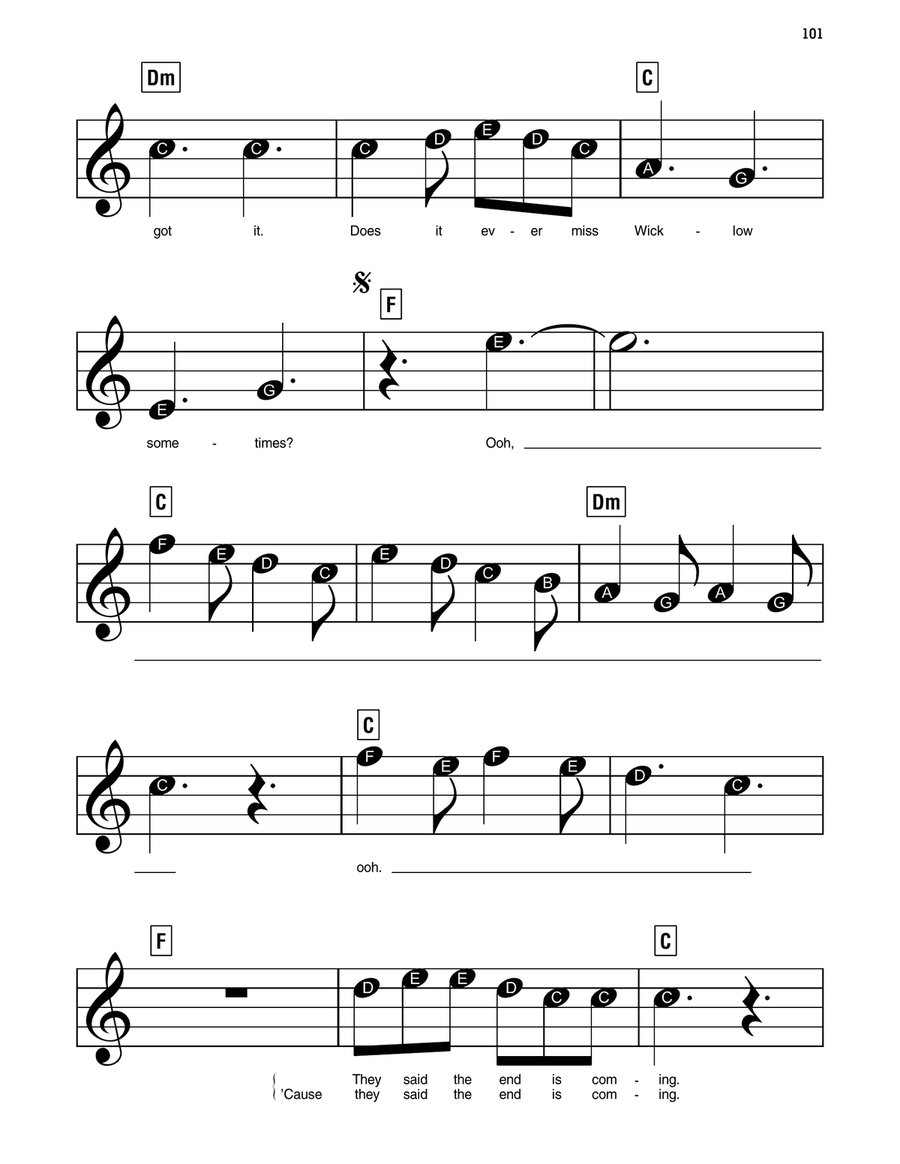 Sweet Nothing Easy Piano scores gallery preview page 2