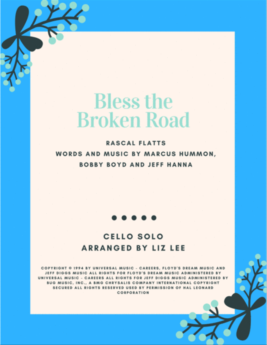 Bless The Broken Road Cello Solo scores gallery preview page 1