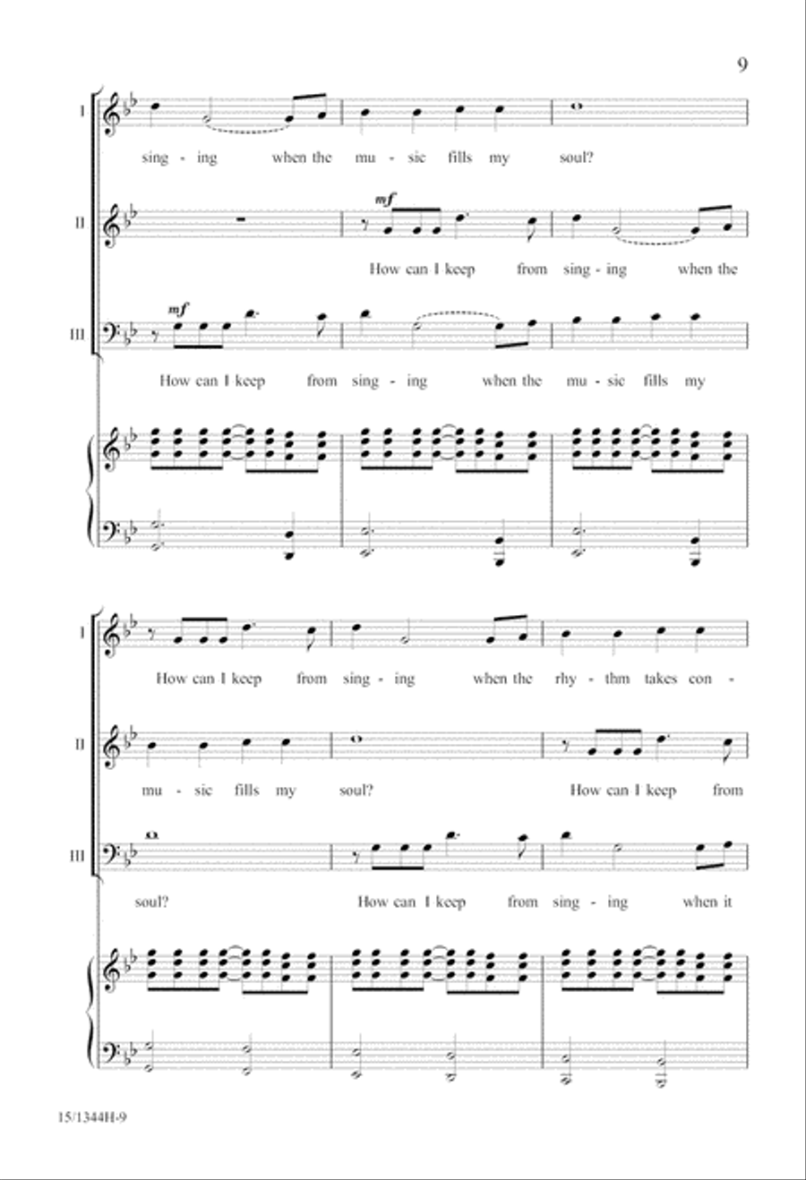 How Can I Stop Singing My Song? 3-Part scores gallery preview page 10
