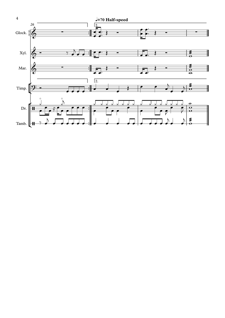 Greased Lightnin' Percussion Ensemble scores gallery preview page 4
