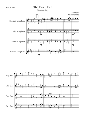 The First Noel (Christmas Song) for Saxophone Quartet