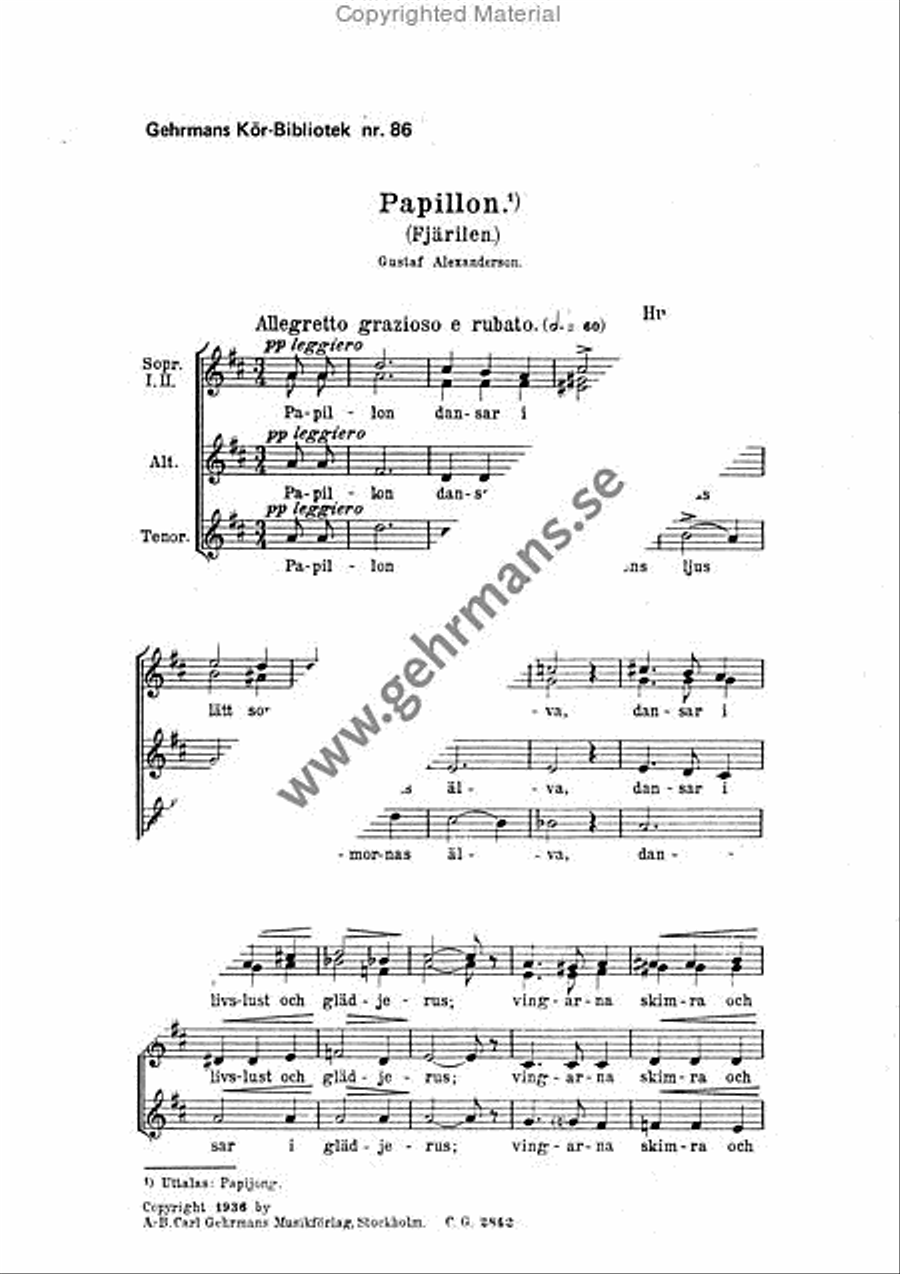 Papillon Papillon 4-Part scores gallery preview page 2