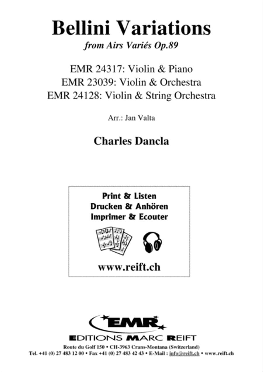 Bellini Variations Violin Solo scores gallery preview page 1