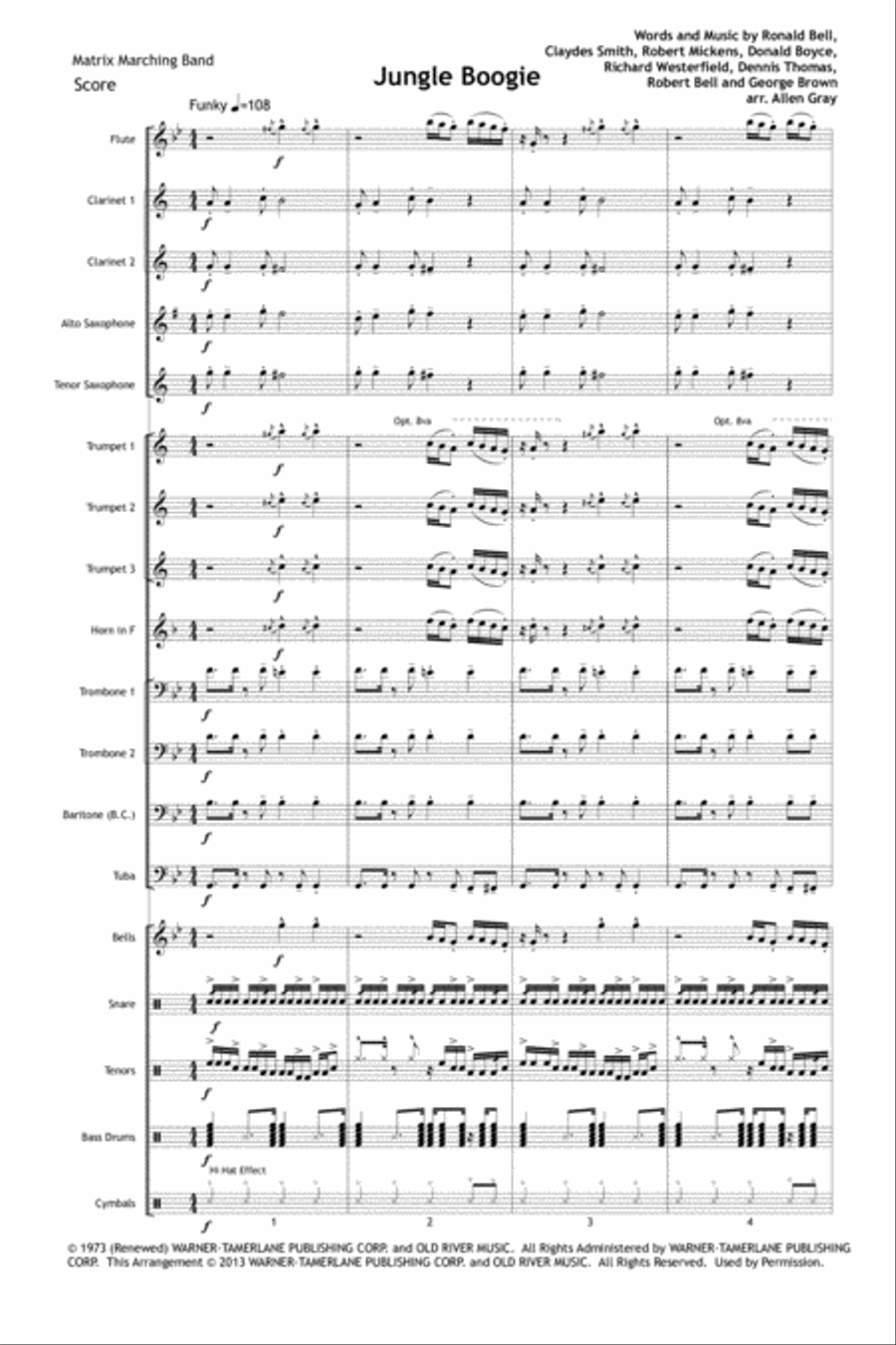 Jungle Boogie Jungle Boogie Marching Band scores gallery preview page 2
