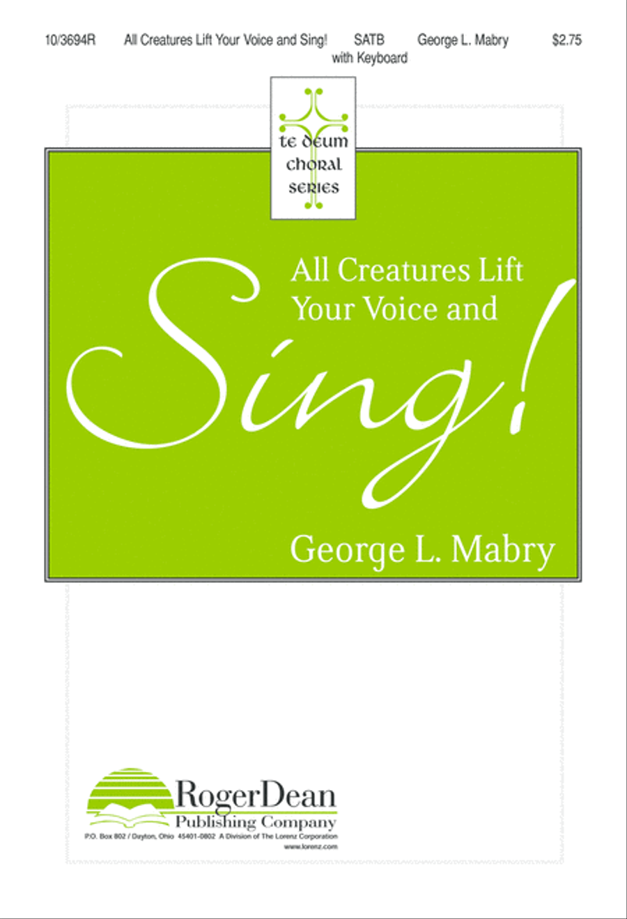 All Creatures, Lift Your Voice and Sing! 4-Part scores gallery preview page 1