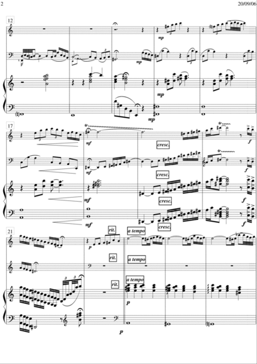 Recuerdos 2 (Los Aires Porteños) Piano Trio scores gallery preview page 2