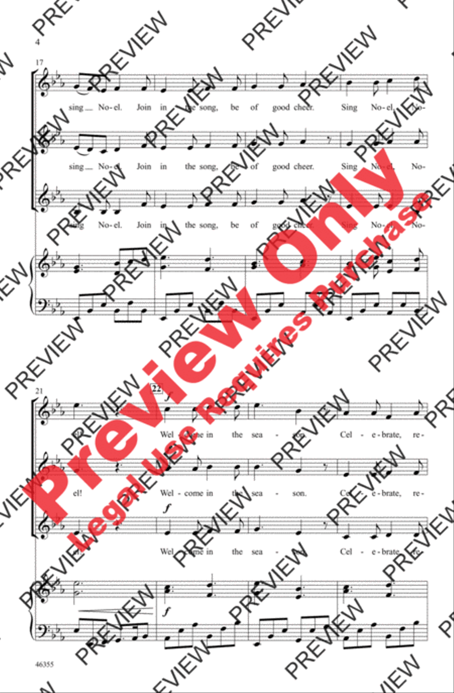 A Winter Noel Women's Choir scores gallery preview page 4
