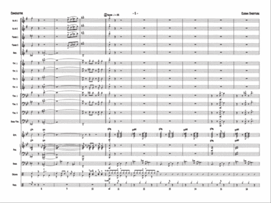 Cuban Overture: Score Jazz Ensemble scores gallery preview page 4
