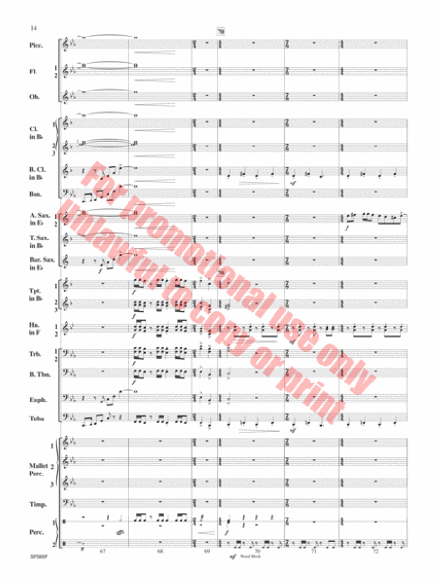 Rain and Snow on the Cedar Cliffs Concert Band scores gallery preview page 15