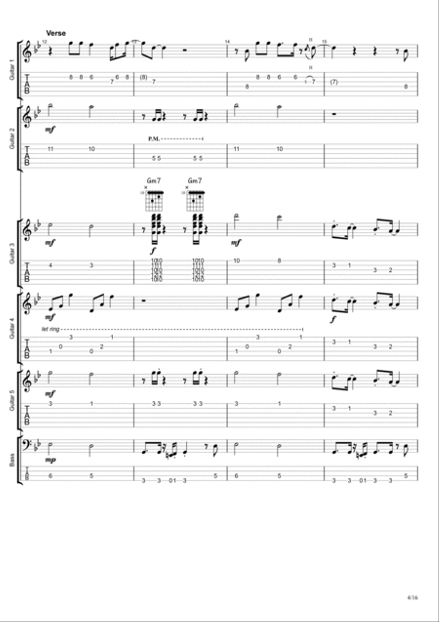 I Shot The Sheriff Electric Guitar scores gallery preview page 4