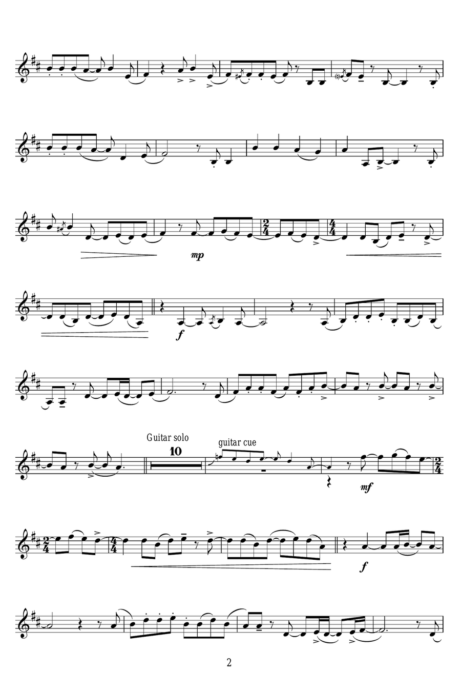 You're So Vain You're So Vain Clarinet Solo scores gallery preview page 2