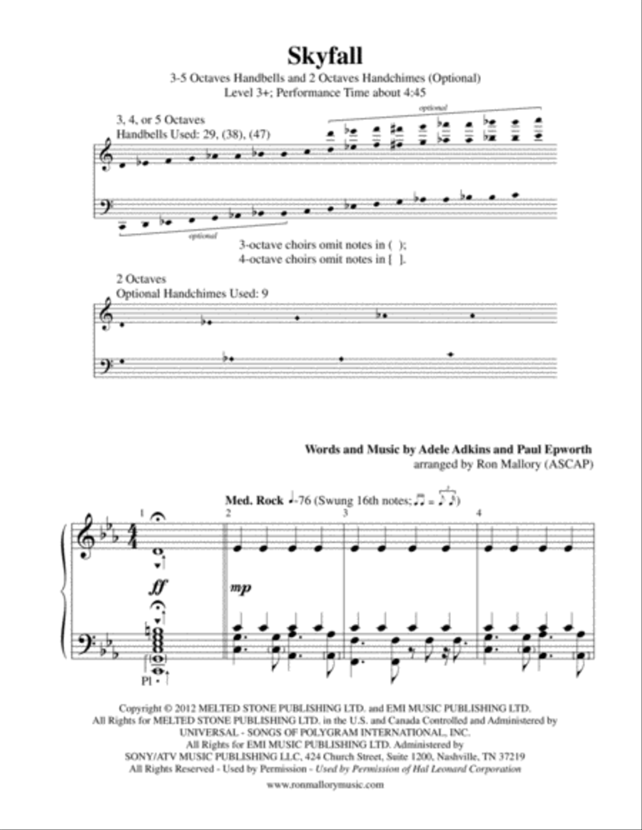 Skyfall Handbell Choir scores gallery preview page 2