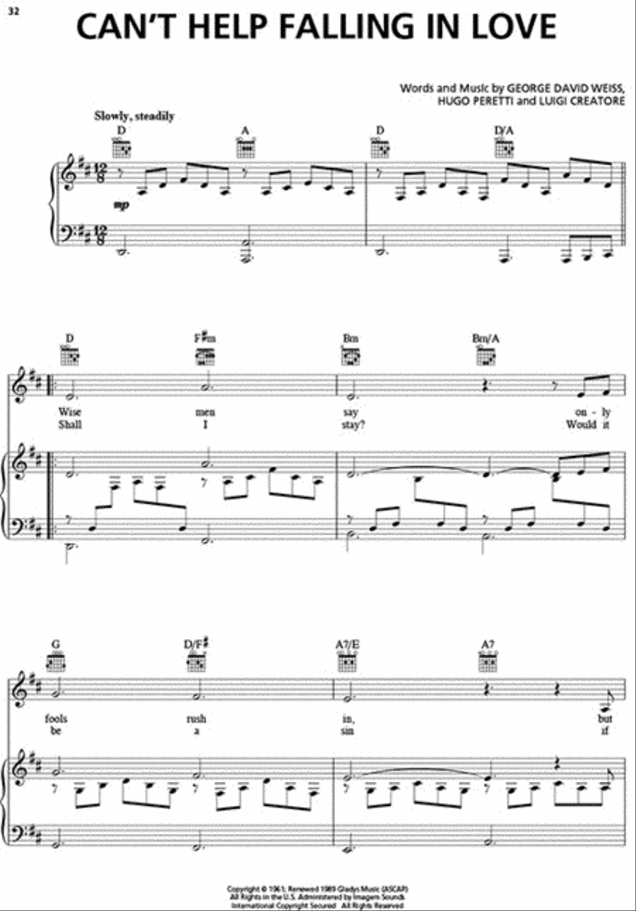 Elvis Presley – If I Can Dream Piano, Vocal, Guitar scores gallery preview page 4