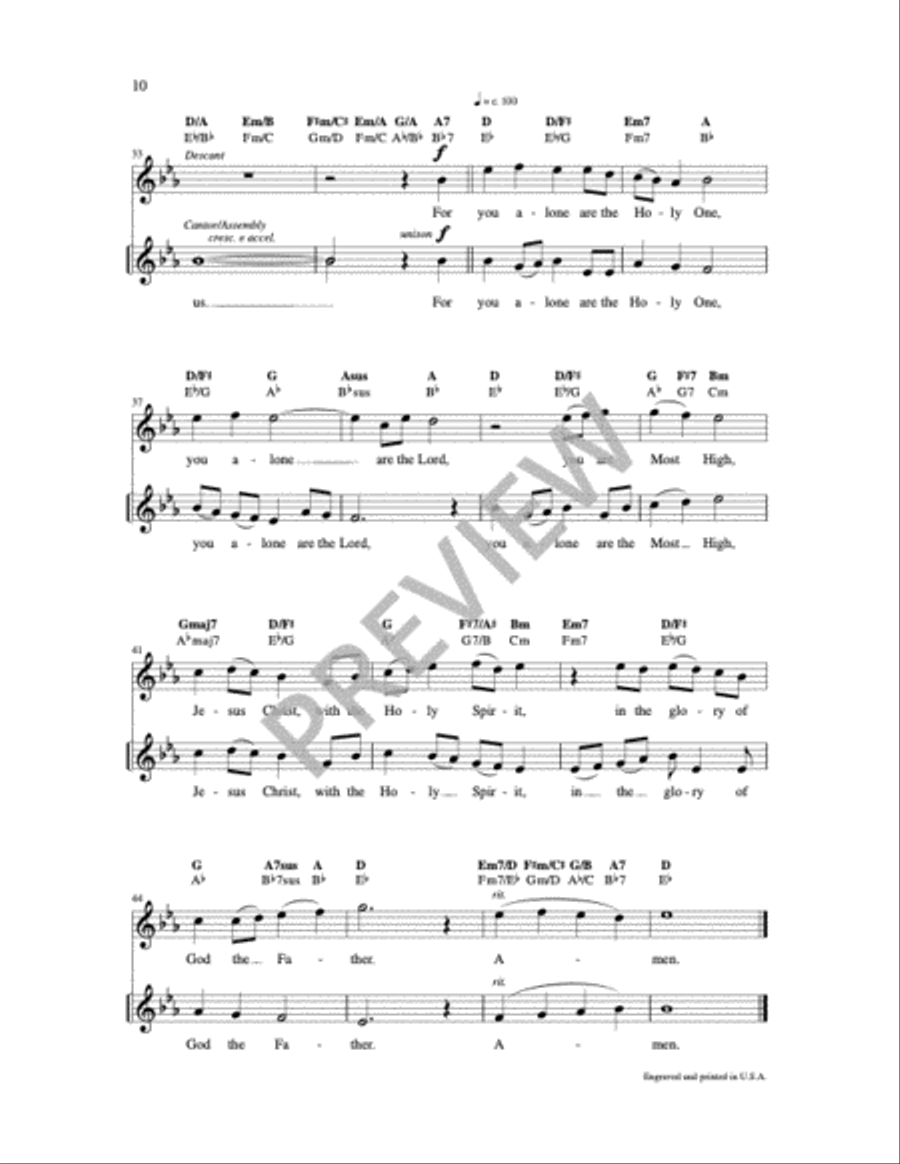 Glory to God-Mass of Wisdom Praise scores gallery preview page 6