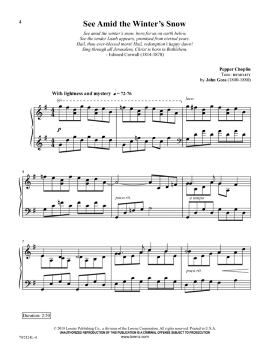 For the Beauty of the Earth Piano Solo scores gallery preview page 3