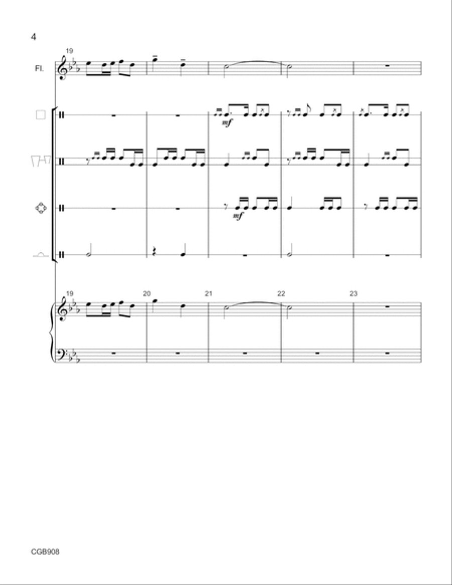 Patapan - Full Score Handbell Choir scores gallery preview page 4