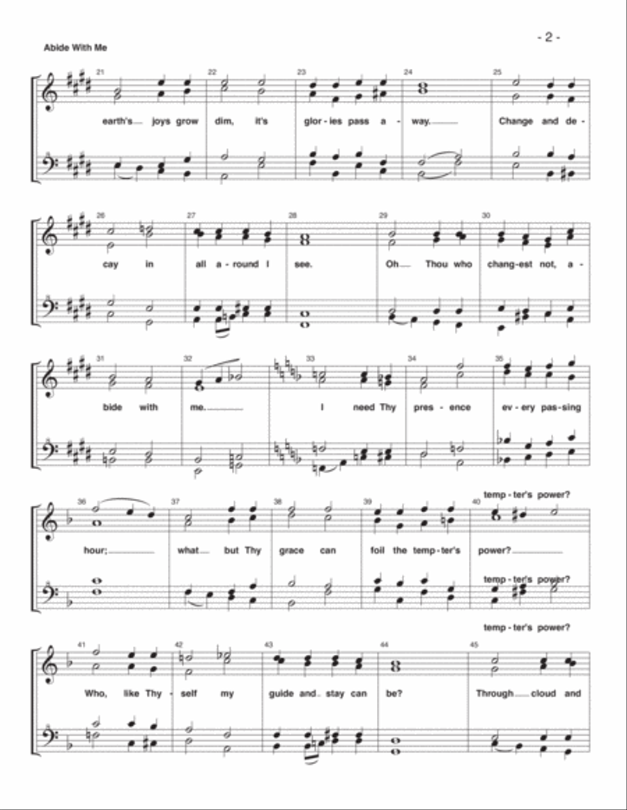 Abide With Me TTBB scores gallery preview page 2