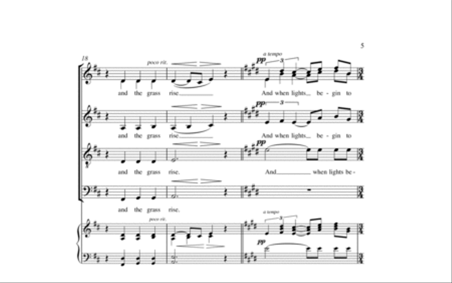 Afternoon On A Hill 4-Part scores gallery preview page 7