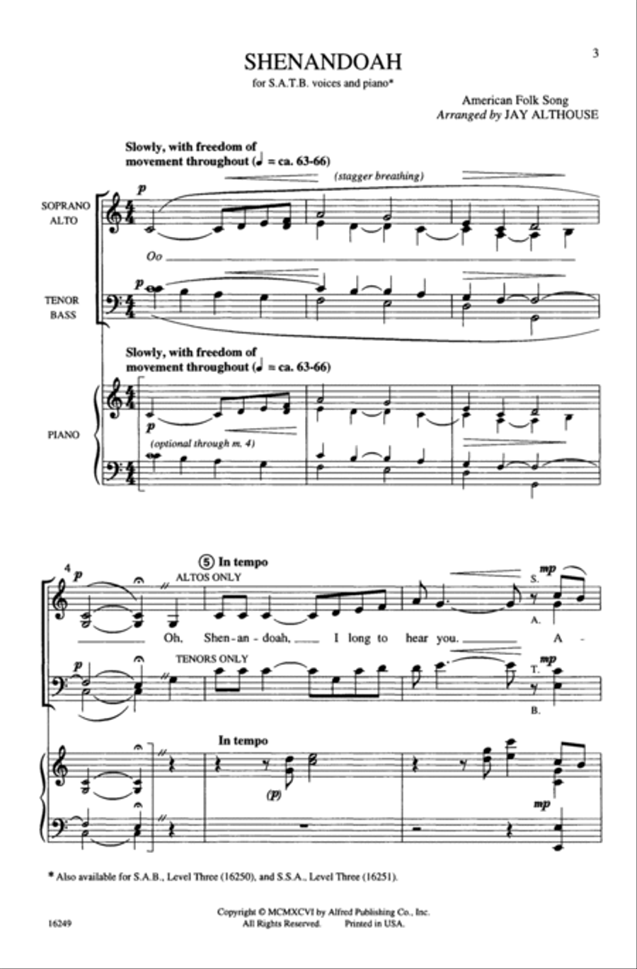 Shenandoah 4-Part scores gallery preview page 9