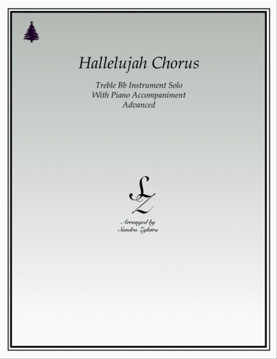 Hallelujah Chorus (treble Bb instrument solo) Choir scores gallery preview page 1