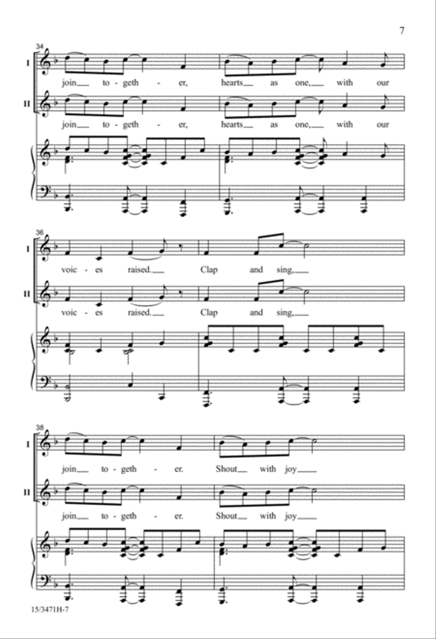 Clap and Sing, Join Together! 2-Part scores gallery preview page 7
