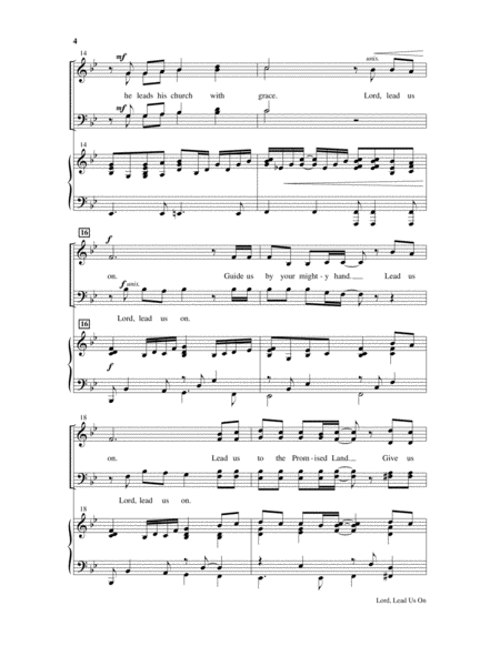 Lord, Lead Us On by Joseph M. Martin 4-Part - Sheet Music