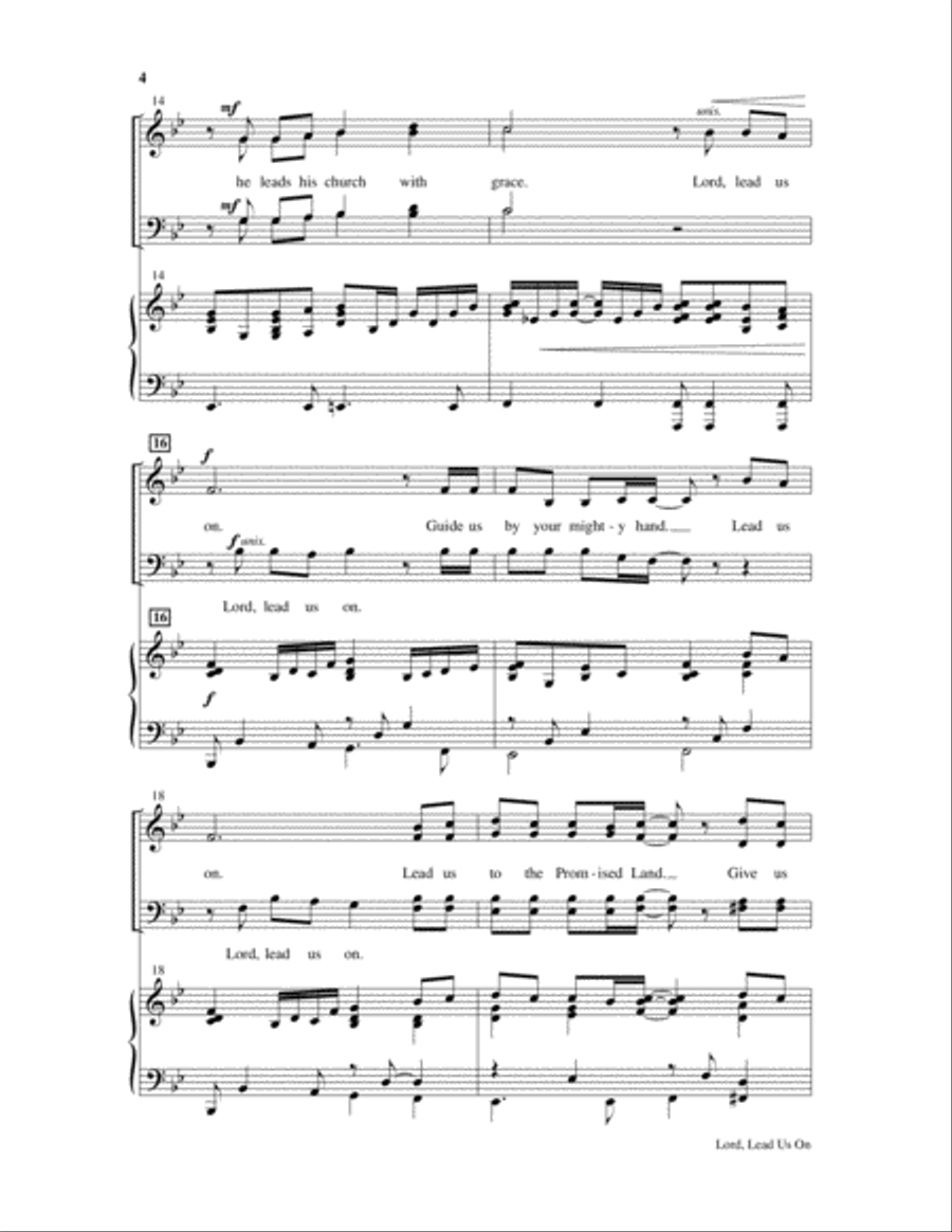 Lord, Lead Us On Lord, Lead Us On 4-Part scores gallery preview page 5