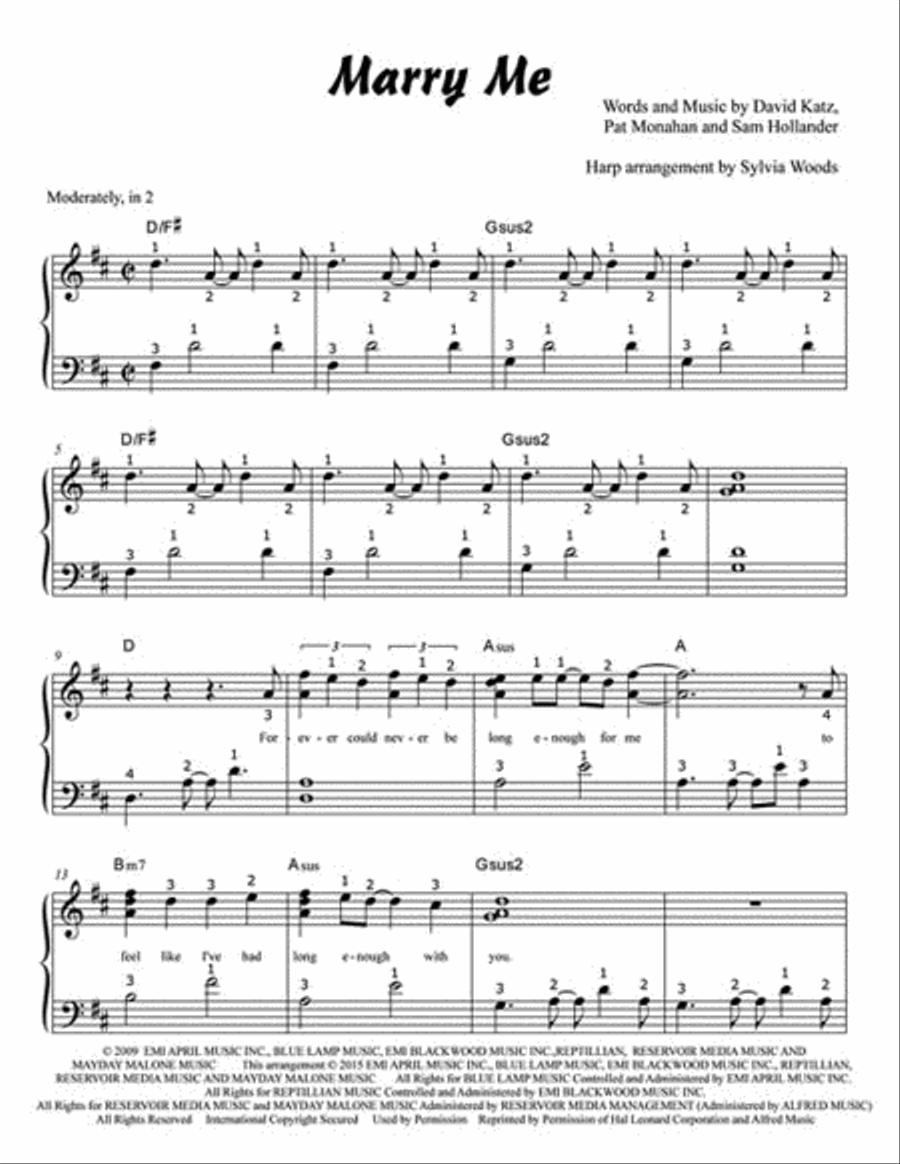 Marry Me Marry Me Celtic Harp scores gallery preview page 2