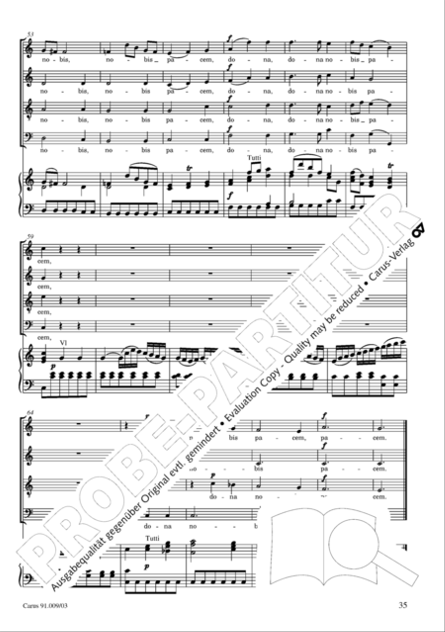 Missa Sancti Gabrielis 4-Part scores gallery preview page 36