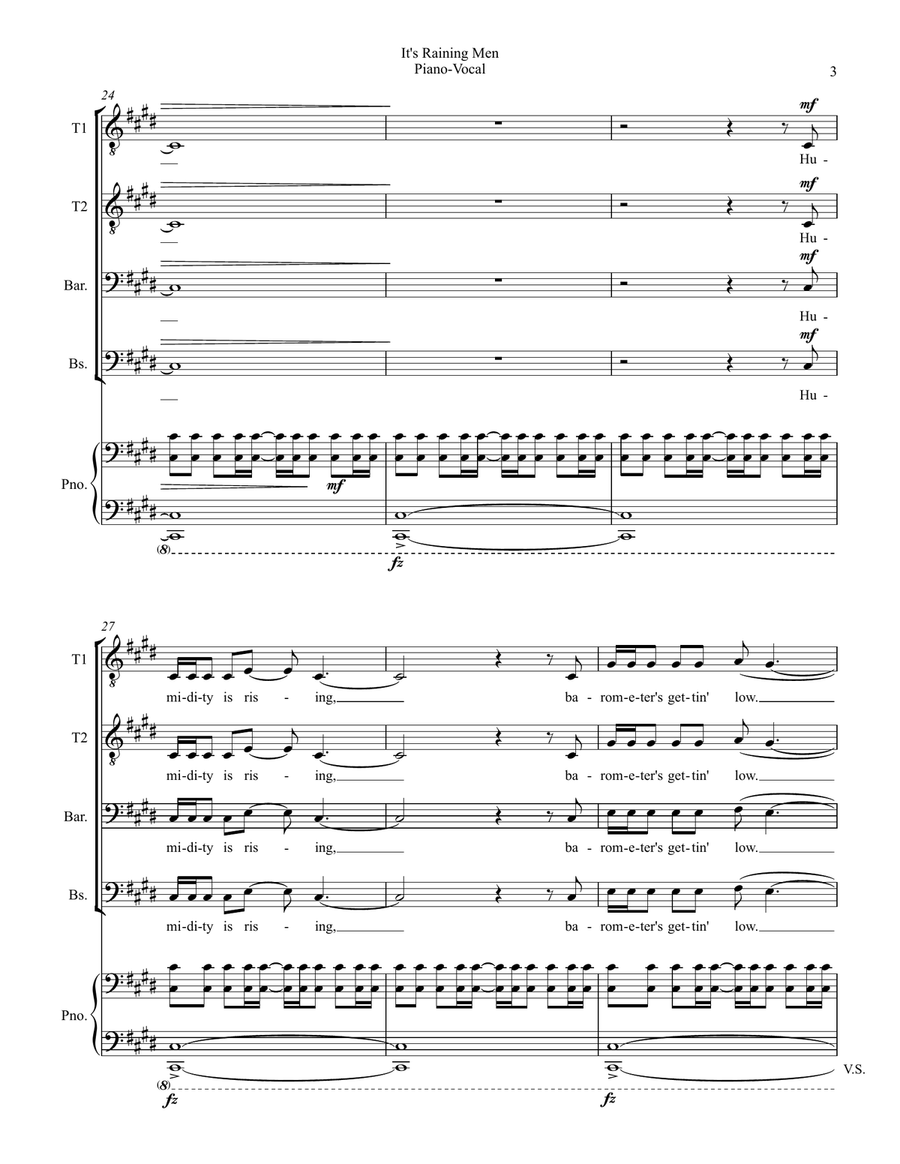 It's Raining Men It's Raining Men TTBB scores gallery preview page 3