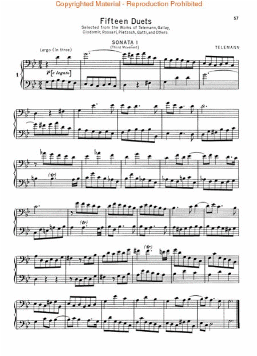 Selected Duets for Trombone or Baritone Trombone Duet scores gallery preview page 4