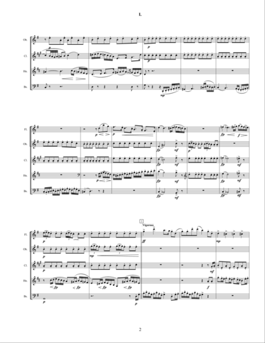 Symphonie No. 4 in G Major for Woodwind Quintet Woodwind Quintet scores gallery preview page 4