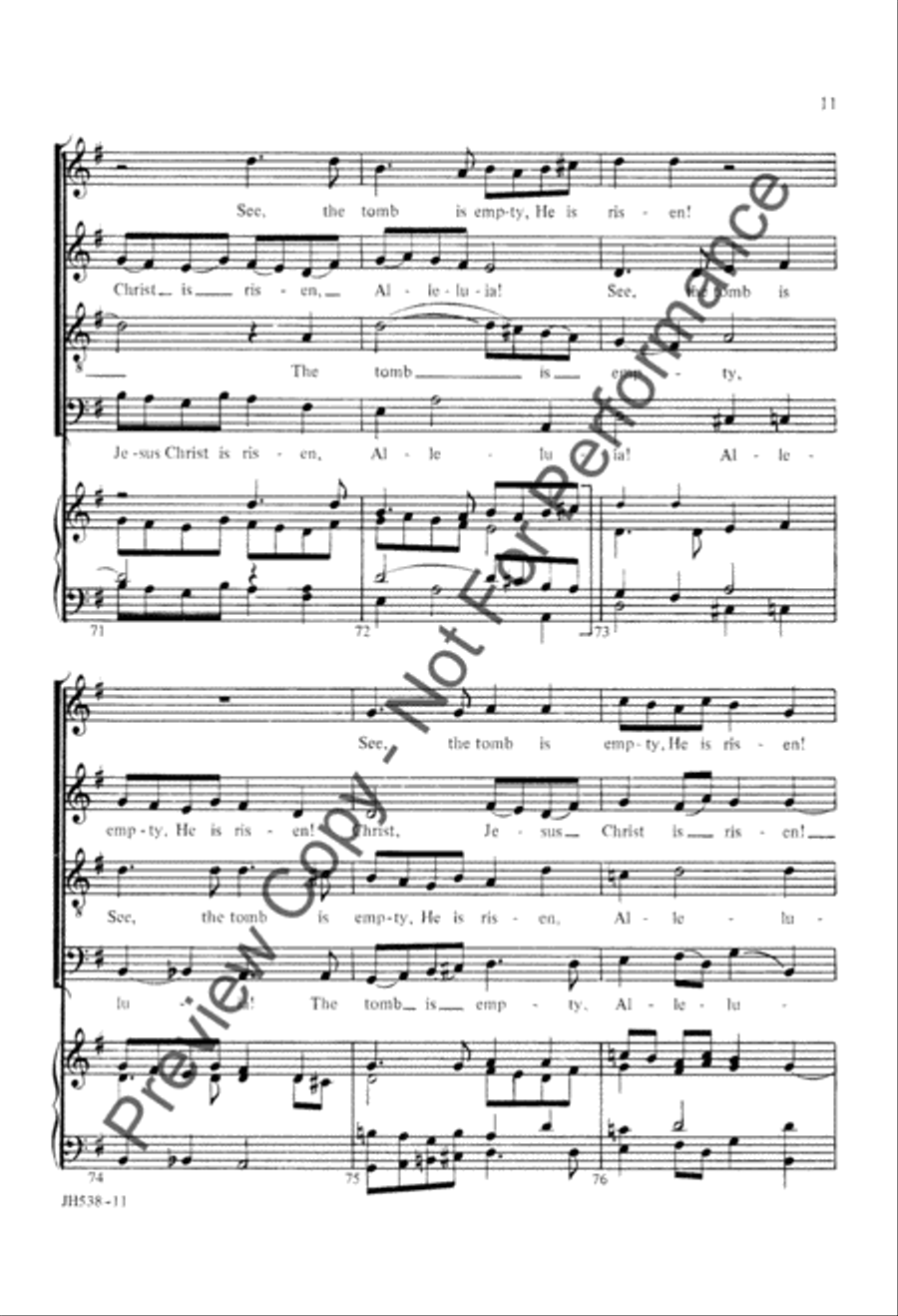 He Is Not Here! 4-Part scores gallery preview page 11