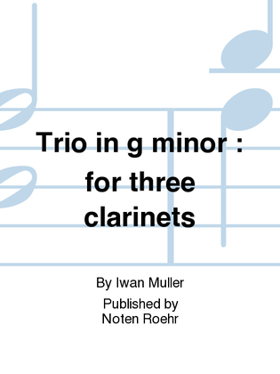 Book cover for Trio in g minor