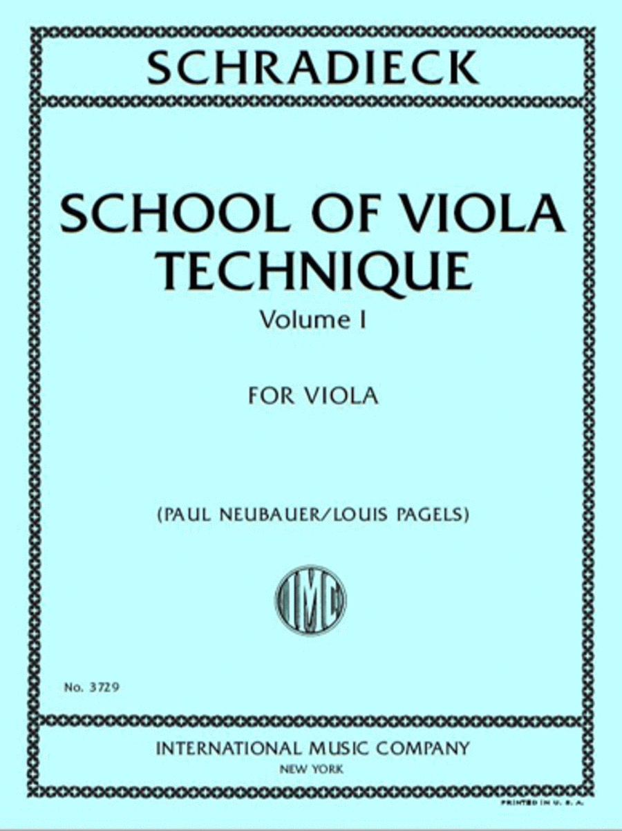 School of Viola Technique, Volume I