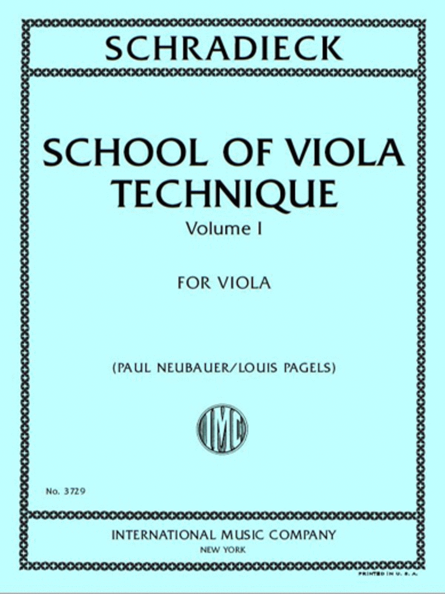 School Of Viola Technique, Volume I