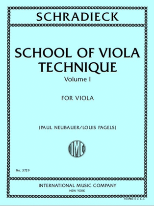 School Of Viola Technique, Volume I