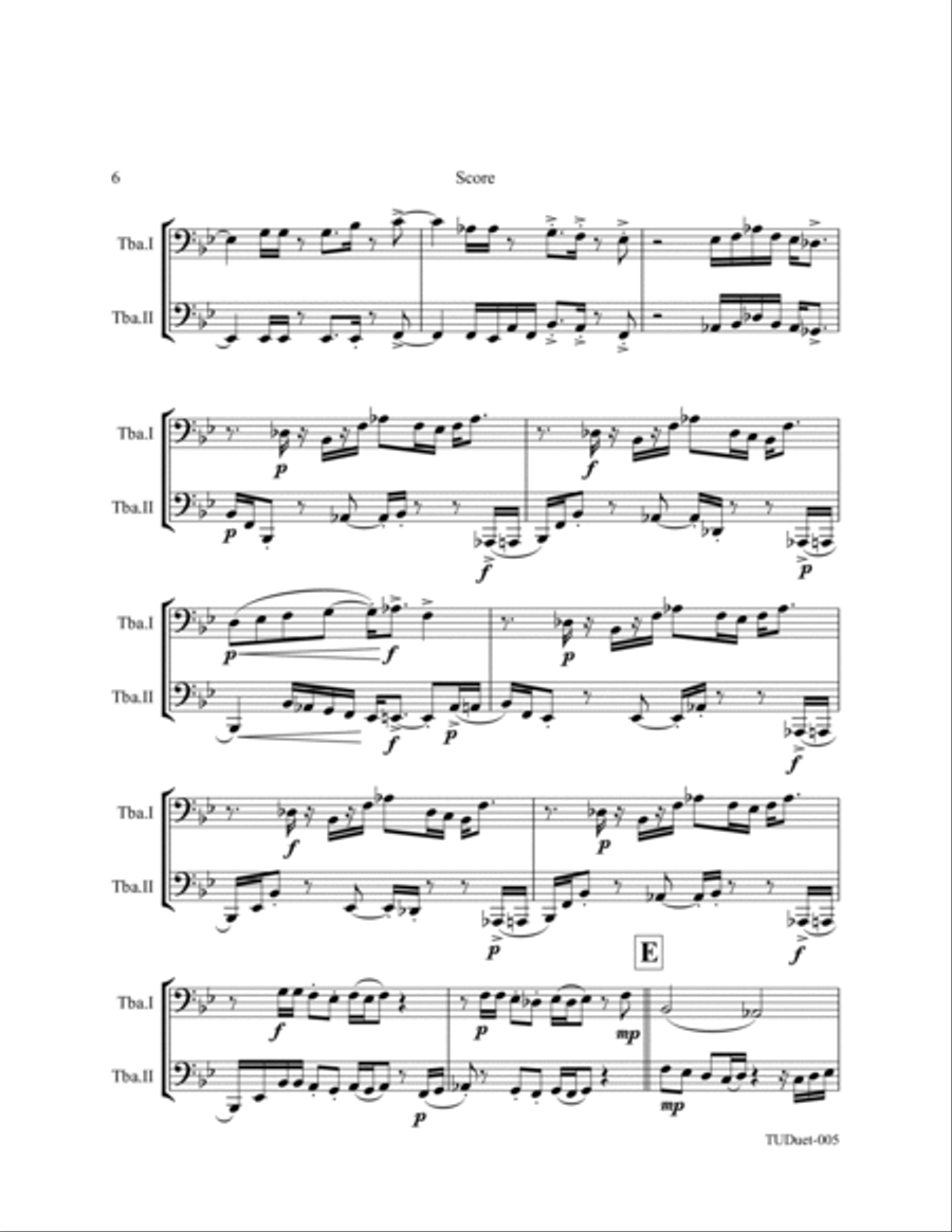 Tuba Funkadunk- tuba duet Brass Duet scores gallery preview page 6