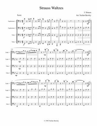 Book cover for Strauss Waltzes Medley - Tuba/Euphonium Quartet