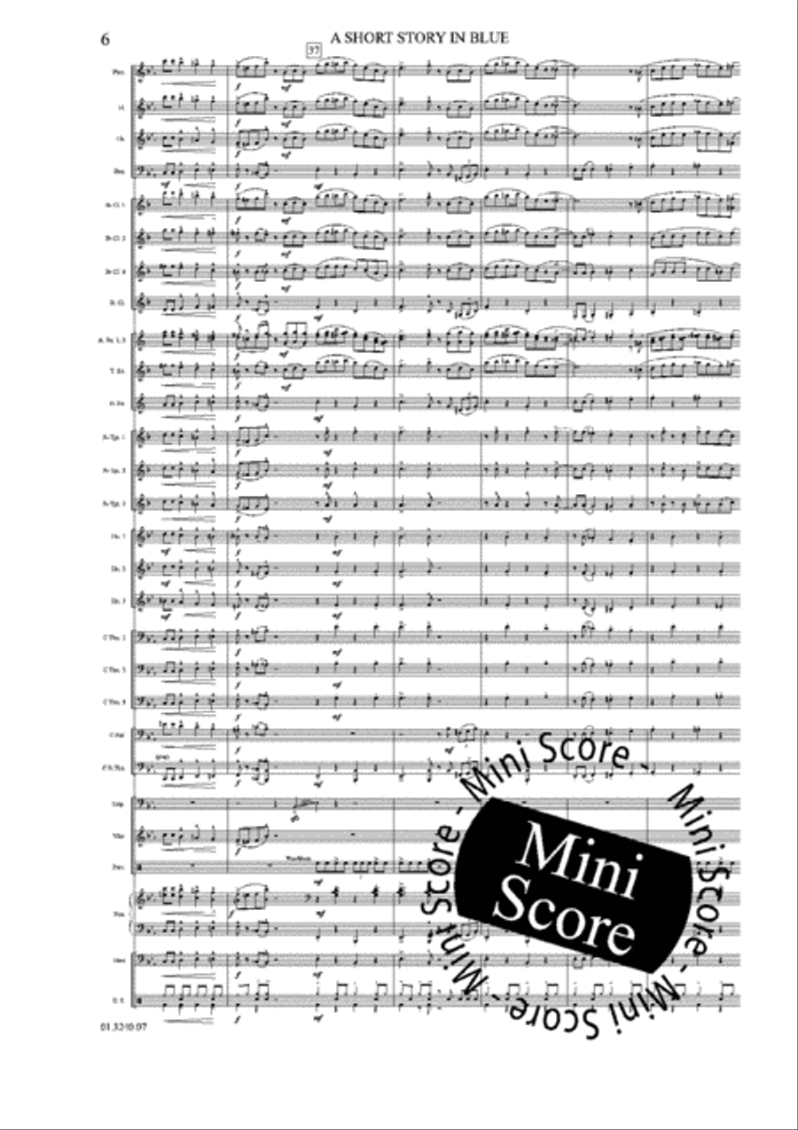 A Short Story in Blue Concert Band scores gallery preview page 12