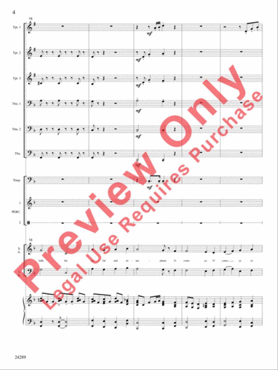 O Come, Let Us Adore Him O Come, Let Us Adore Him Choir scores gallery preview page 5