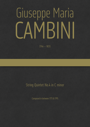 Cambini - String Quintet No.4 in C minor