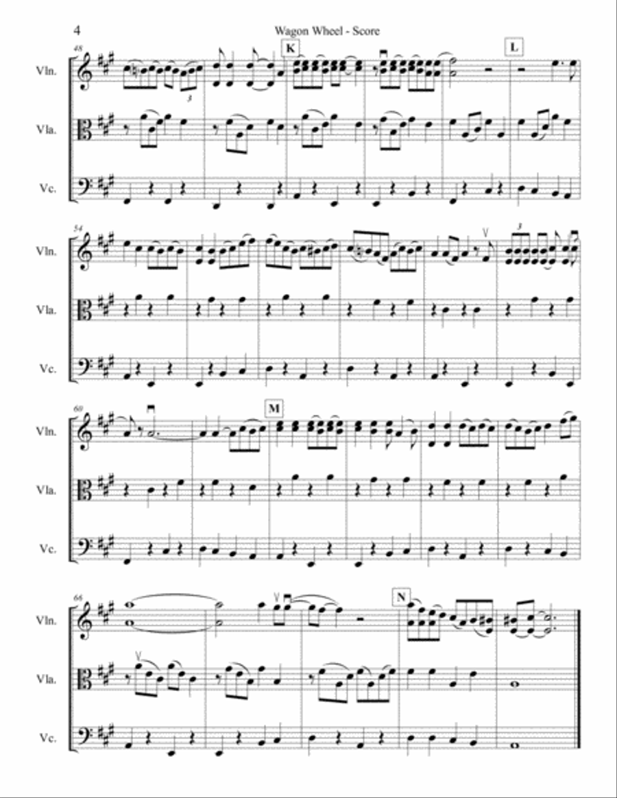 Wagon Wheel String Trio scores gallery preview page 4