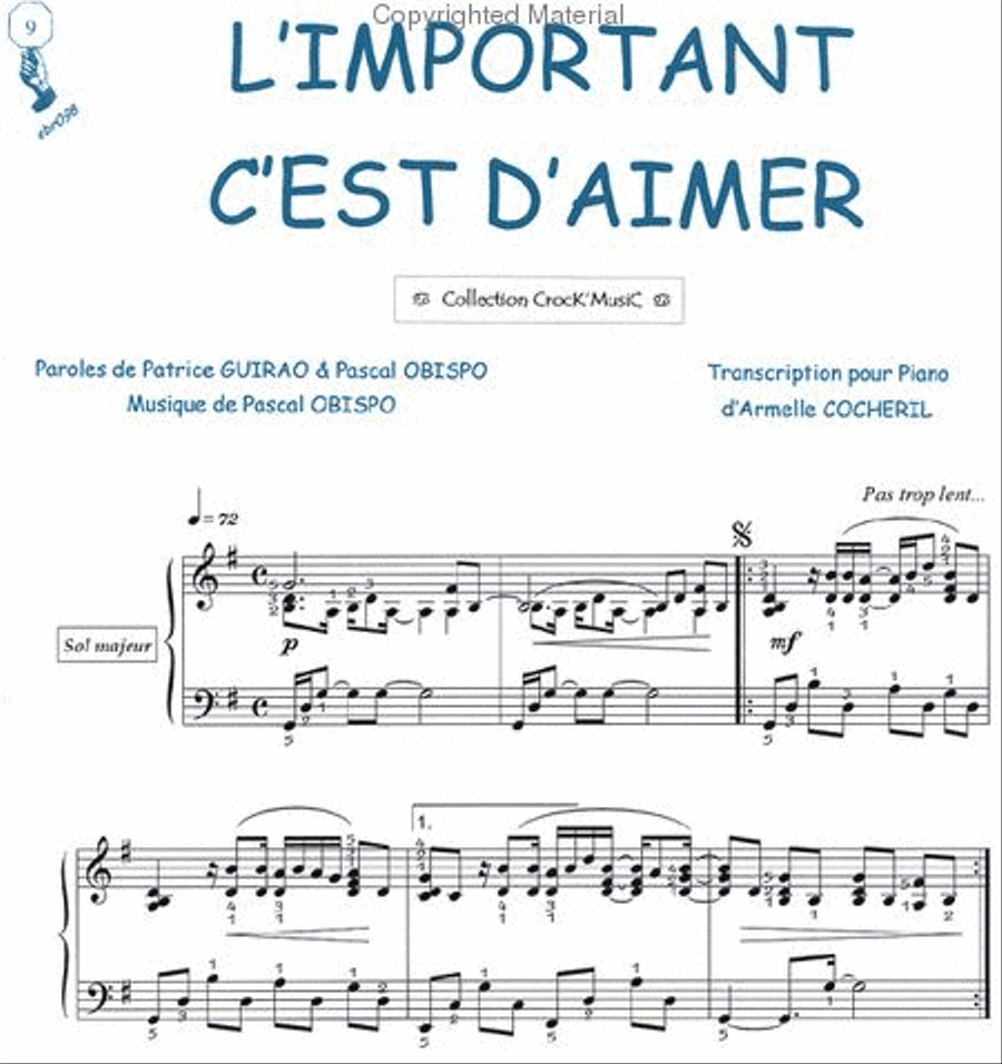 L'important c'est d'aimer (Collection CrocK'MusiC) image number null