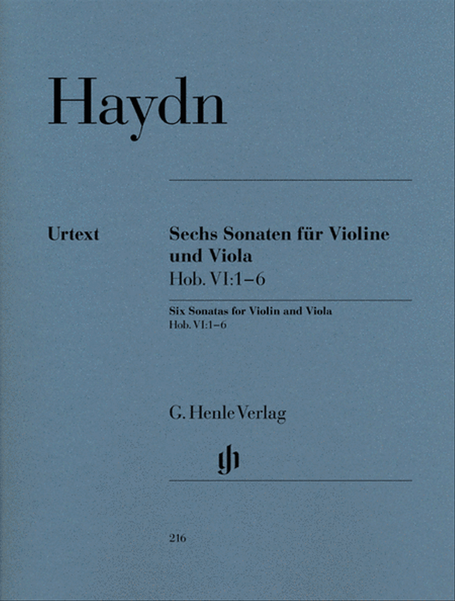 6 Sonatas for Violin and Viola