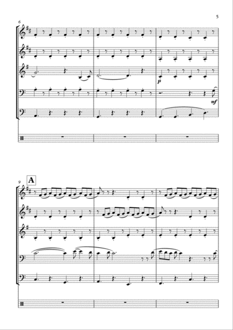Unchained Melody Small Ensemble scores gallery preview page 5
