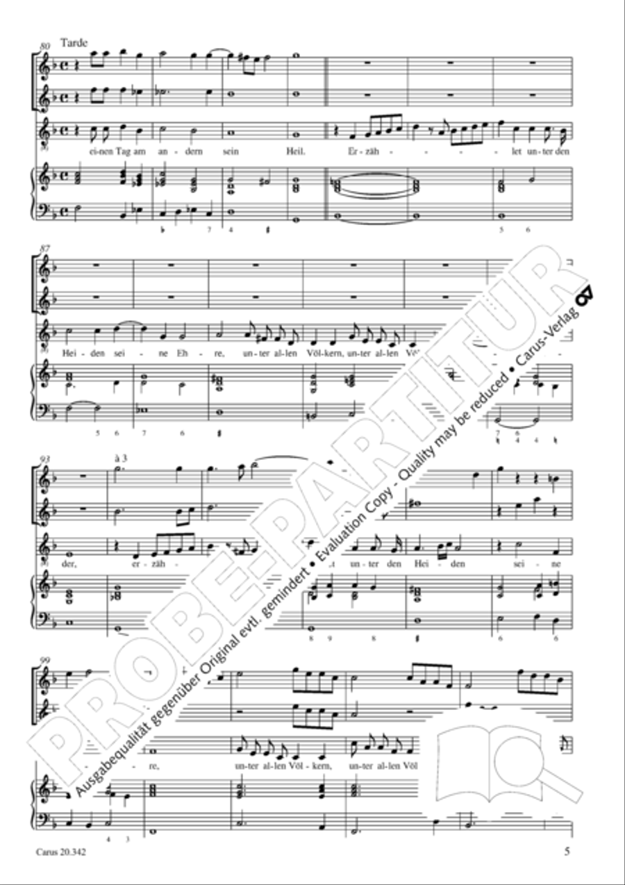 Singet dem Herren ein neues Lied (Singet dem Herrn ein neues Lied) Tenor Voice scores gallery preview page 6