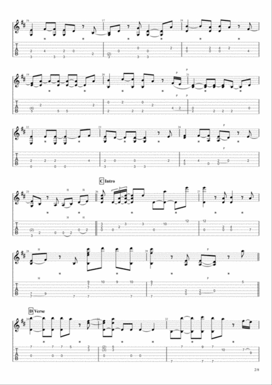 Smoke Rings In The Dark Smoke Rings In The Dark Guitar Tablature scores gallery preview page 2