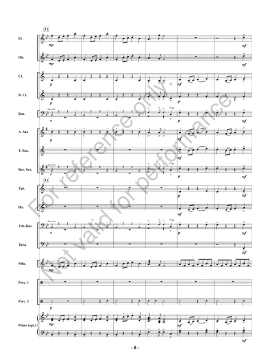 Trumpet Voluntary Concert Band scores gallery preview page 9